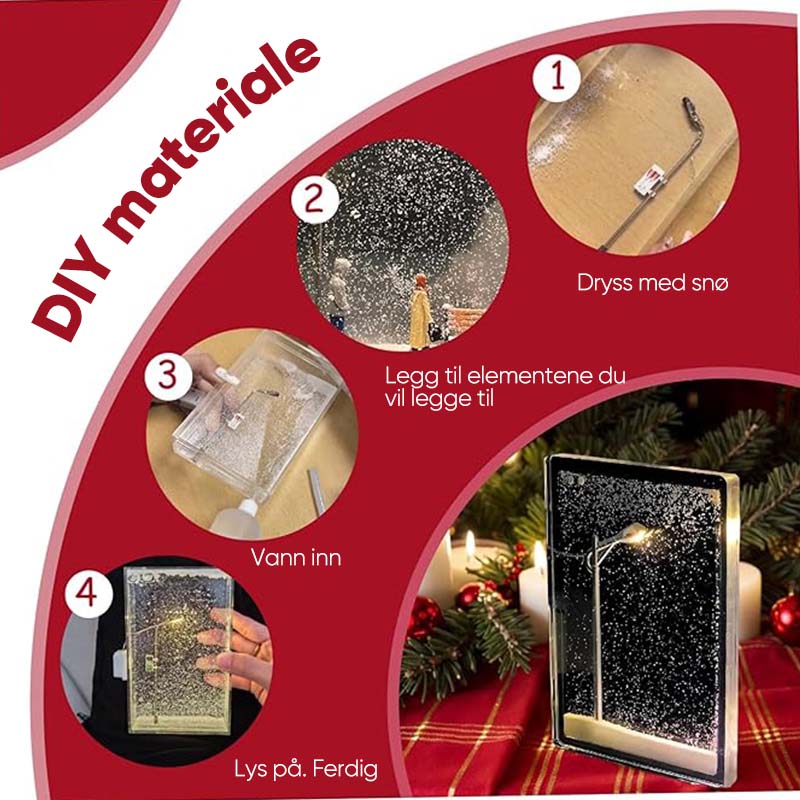Snøscene Gatelykt DIY Materialesett