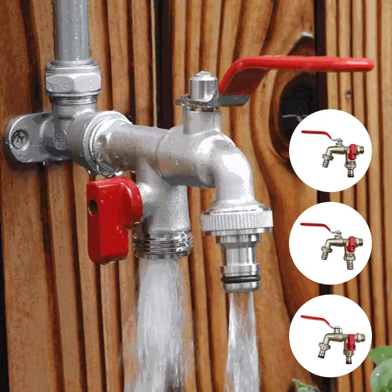 Zinc Alloy Dual Outlet Faucet for Gardening