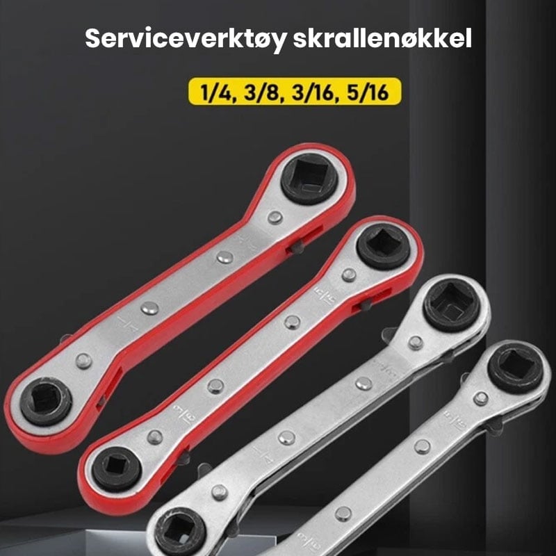 Promo - Dobbeltsidig Firkantet Skrallenøkkel for Vedlikehold