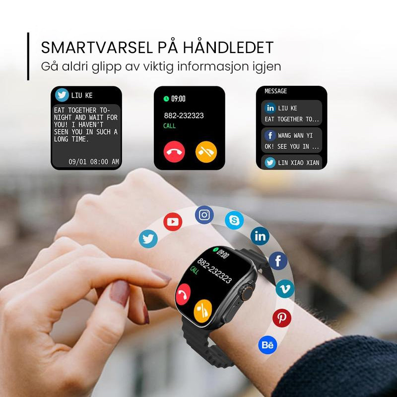 2025 Ny Multifunksjonell Smartklokke for Menn og Kvinner