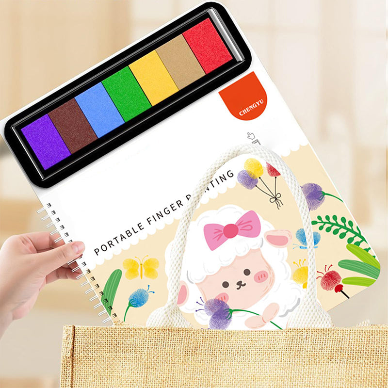 Children's educational finger painting book