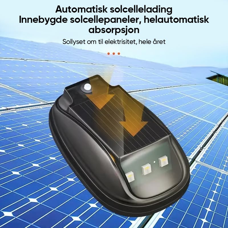 Solcelledrevet Biltaket RGB-Strobelys