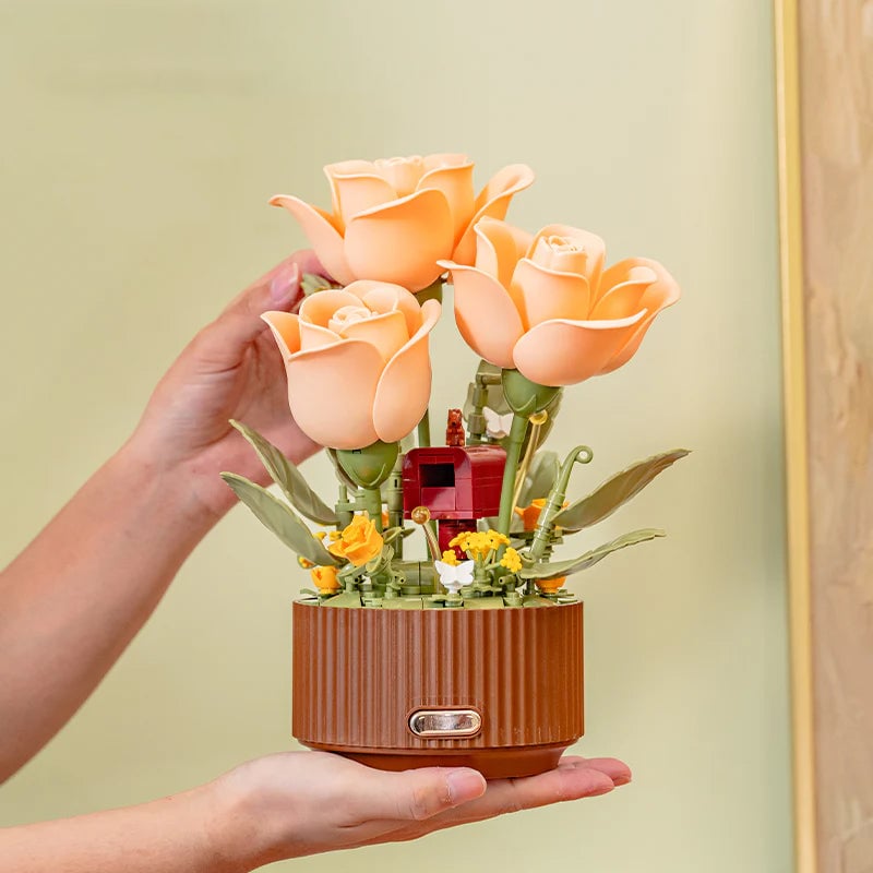 Dynamiske Blomstrende Hage Konserverte Blomsterbyggeklosser