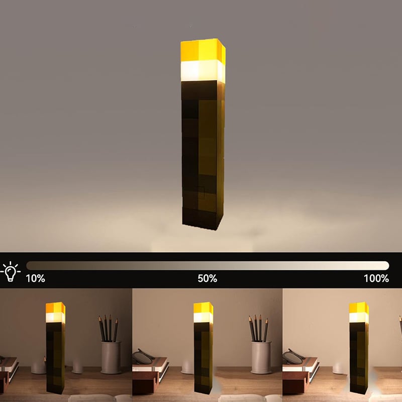 Minecraft Magnetisk Fakkellampe Dekorasjon