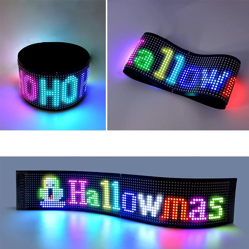 Ultratynn, fleksibel Bluetooth LED-skjerm