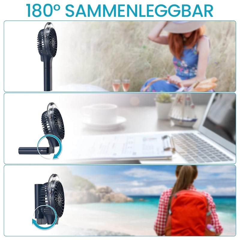 Håndholdt bærbar tåkevifte