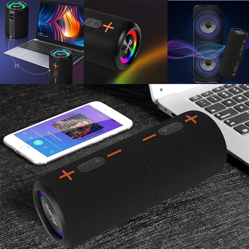 Splittet Bluetooth-Høyttaler – Blendende Fargerik Subwoofer