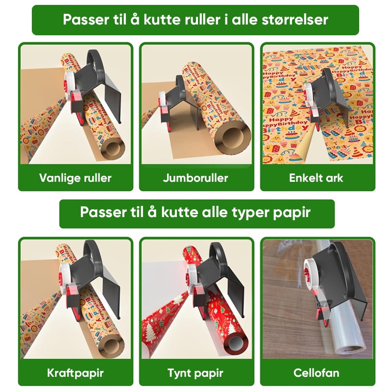 Sakerplus Gavepapirkutter og Dispensersett