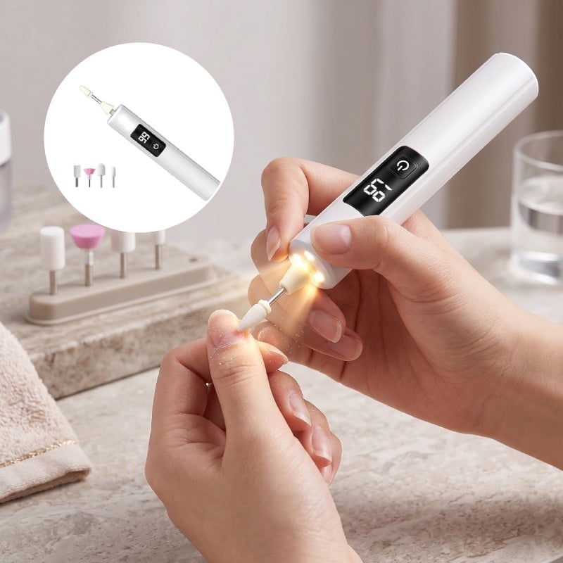 Elektrisk neglesliper med LED-lys