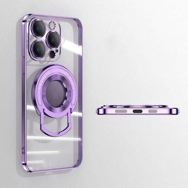 Magnetisk Holder Plating Telefonveske for iPhone