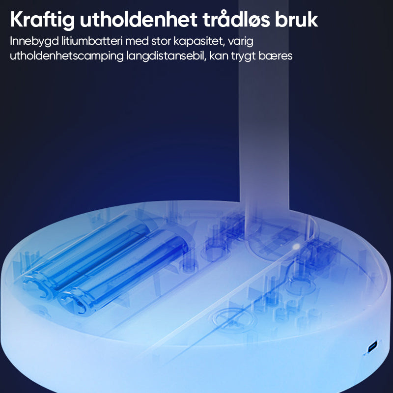 Teleskopisk sammenleggbar vifte