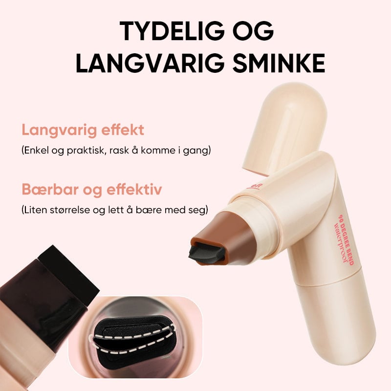 Roterende eyeliner-stempelpenn med dobbelt-hode design