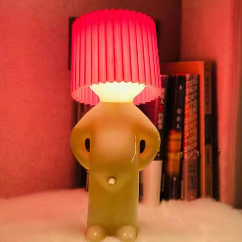 En liten sjenert mann Kreativ lampe