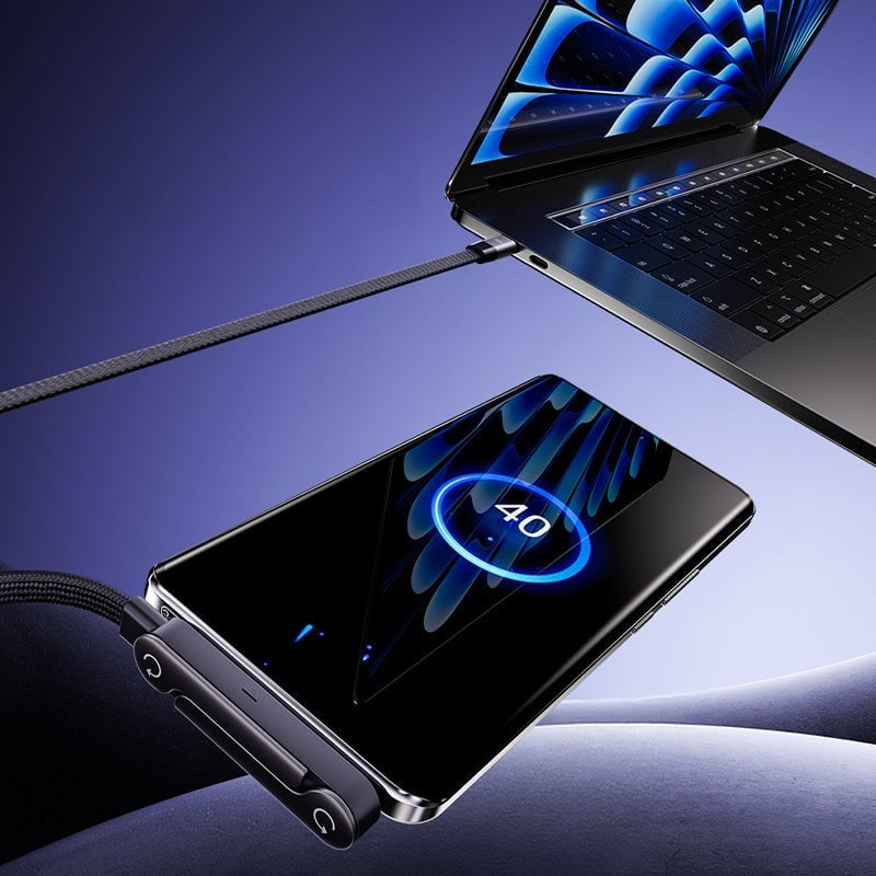 240W hurtigladestativ-datakabel med BendPhone-tilbehør