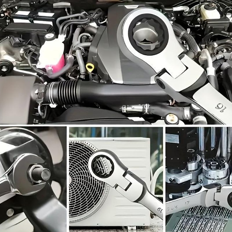 Justerbart Skrallenøkkelsett