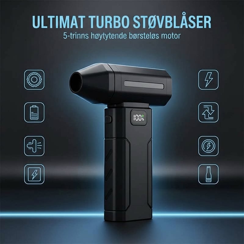 Ultrakraftig Bærbar Turbovifte på 150 000 o/min