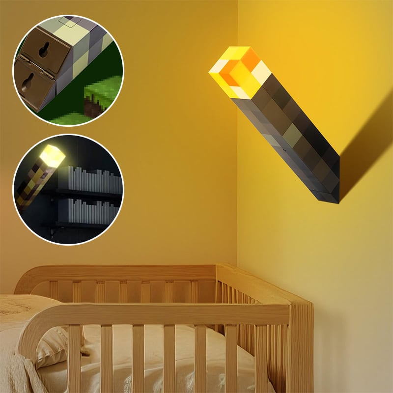 Minecraft Magnetisk Fakkellampe Dekorasjon