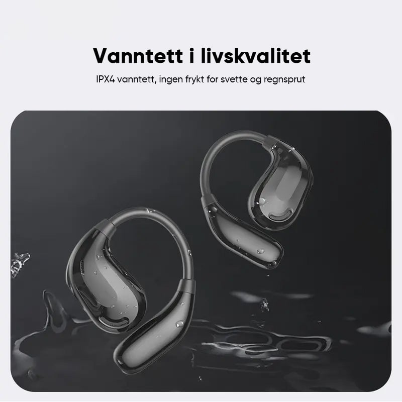 Hi-Fi Sports Bluetooth 5.4 Hodetelefoner med Ørekrok og Støydemping