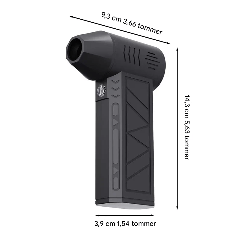 Kraftig Bærbar Turbo Støvrenser