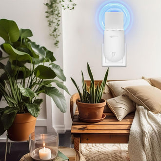 2-i-1 Mygglampe med Klebrig Felle