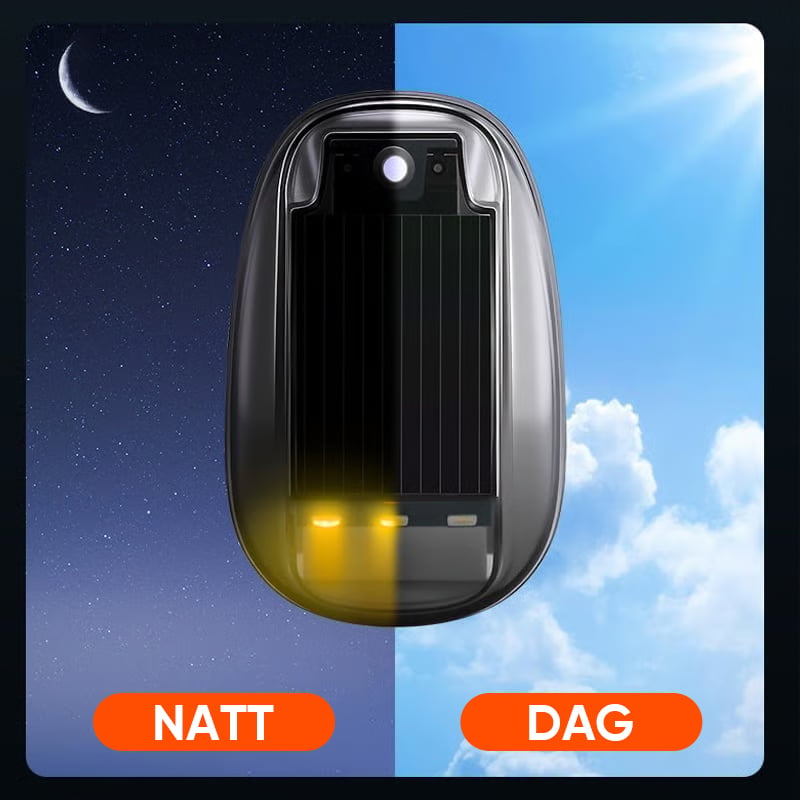 Solcelledrevet Biltaket RGB-Strobelys