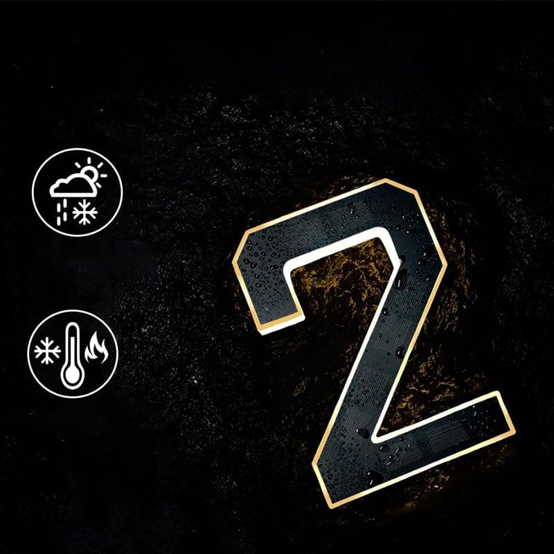 Solcelledrevet Vanntett LED-Adressenummer