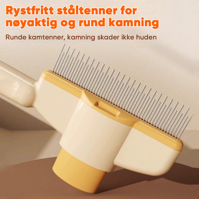 Lang- og Korttannet Kam i Rustfritt Stål for Kjæledyr