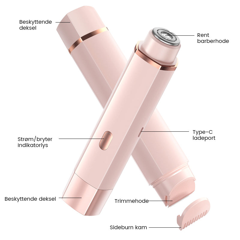 Dobbelthodet elektrisk barbermaskin