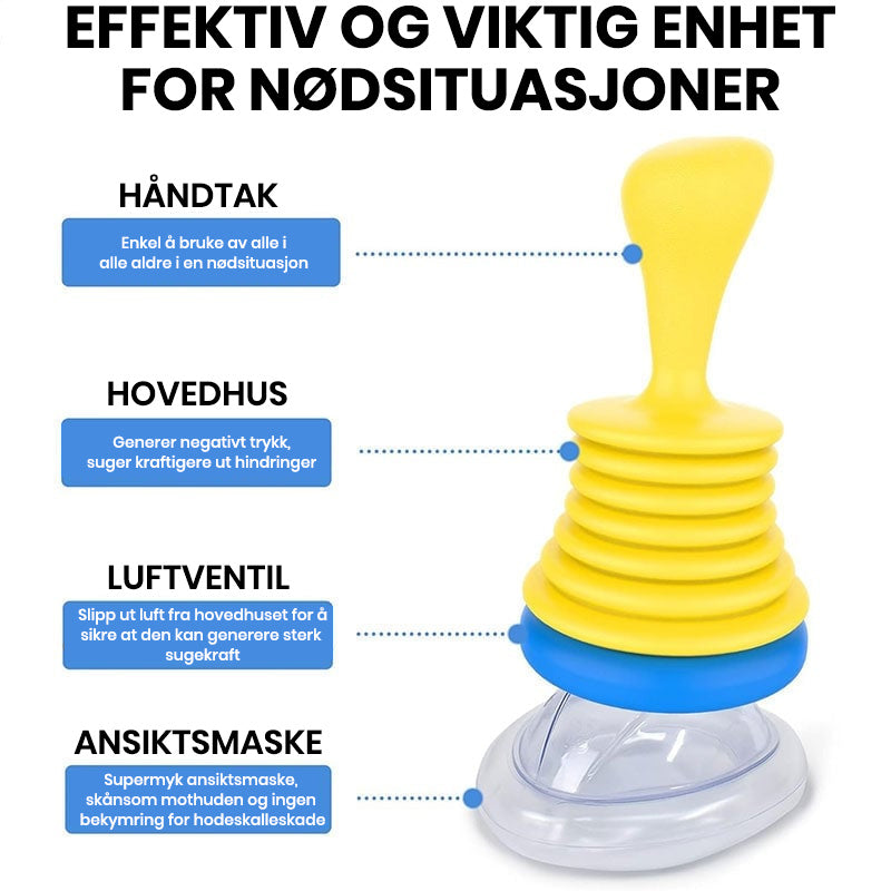 Vitalkapasitetstrener + anti-kvelningsenhet