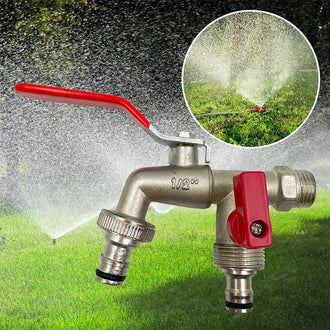 Zinc Alloy Dual Outlet Faucet for Gardening