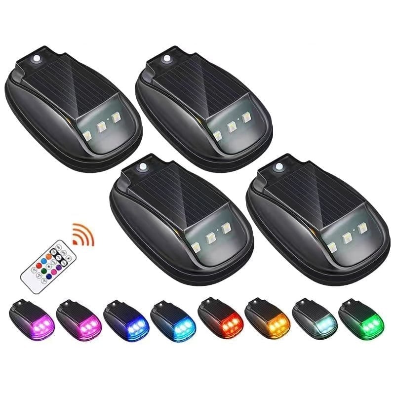 Solcelledrevet Biltaket RGB-Strobelys