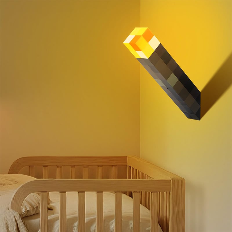 Minecraft Magnetisk Fakkellampe Dekorasjon