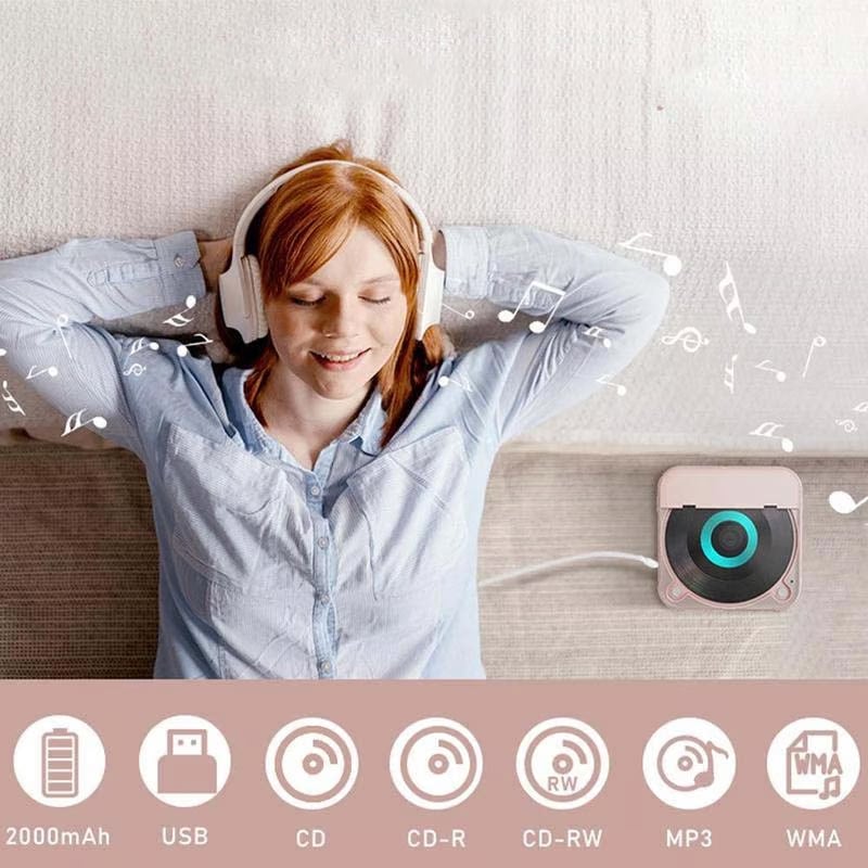 Bærbar Bluetooth-kompatibel CD-spiller