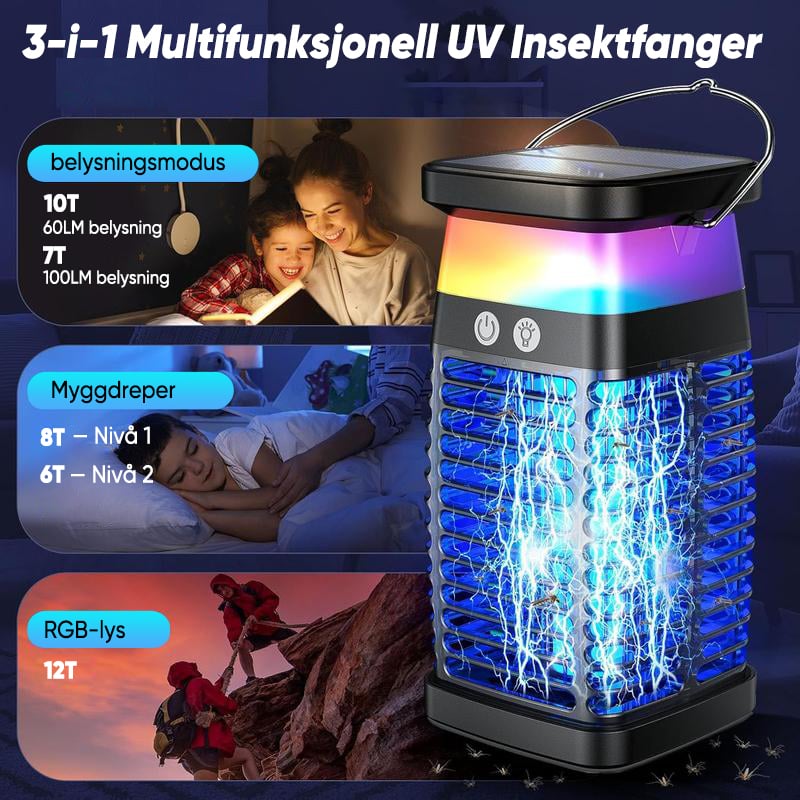 Solcelledrevet UV-Myggfelle