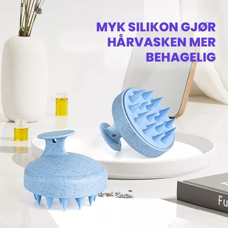 Myk Silikon Hodebunns Massasje Sjampobørste