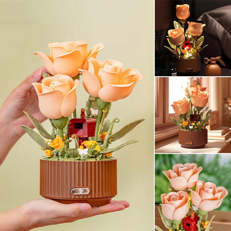 Dynamiske Blomstrende Hage Konserverte Blomsterbyggeklosser