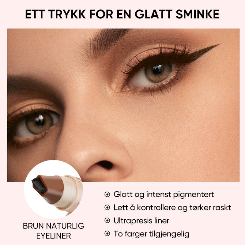 Roterende eyeliner-stempelpenn med dobbelt-hode design