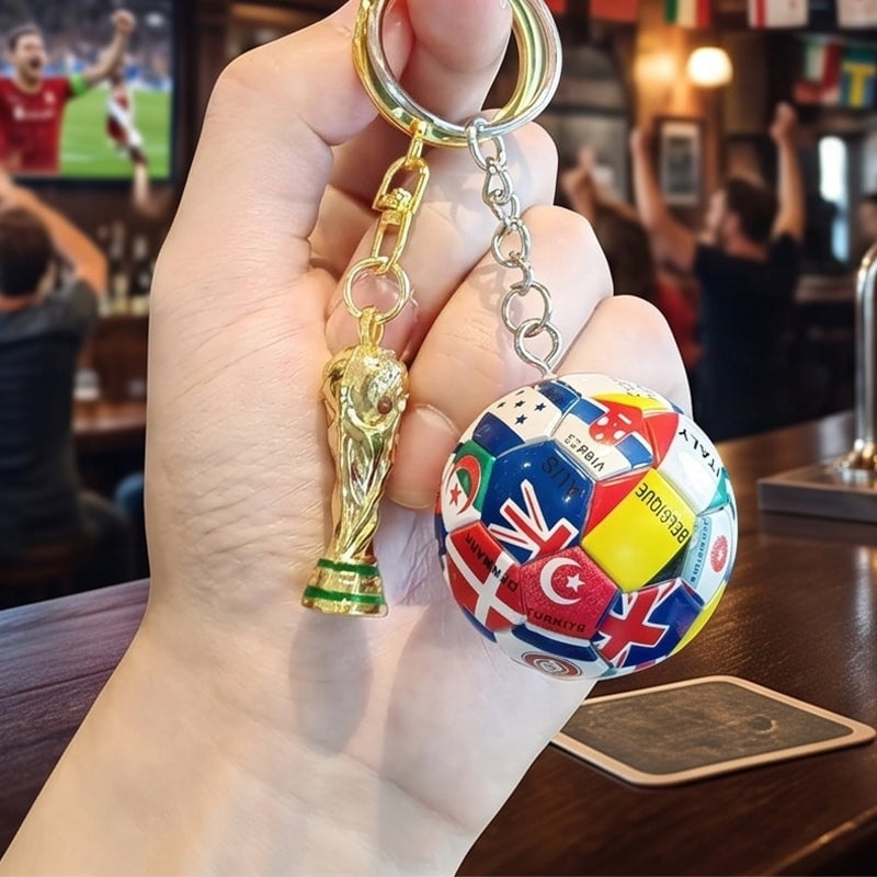 Soccer Commemorative Keychain