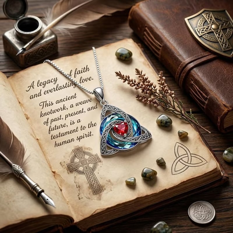 12-Month Celtic Birthstone Necklace