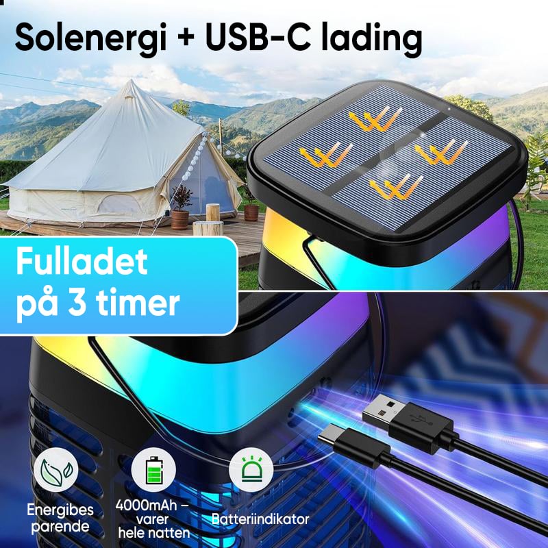 Solcelledrevet UV-Myggfelle