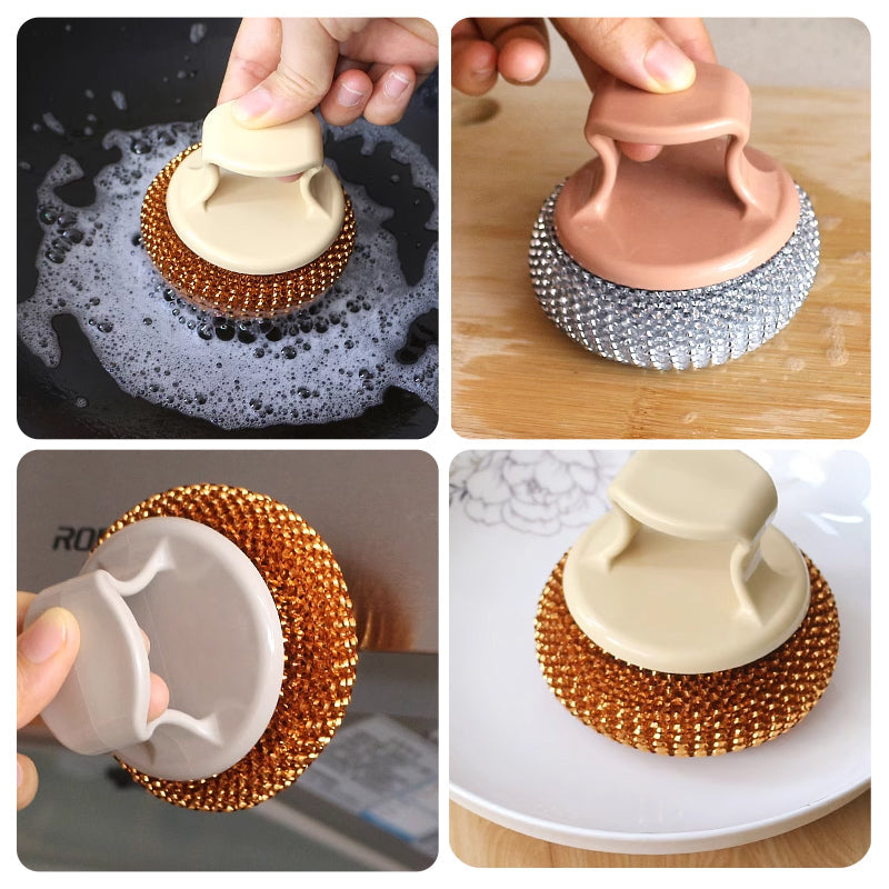 Ståltråd Rengjøringsball med Utskiftbart Håndtak