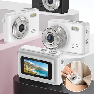 Kompakt Retro Minikamera med LED-Blits