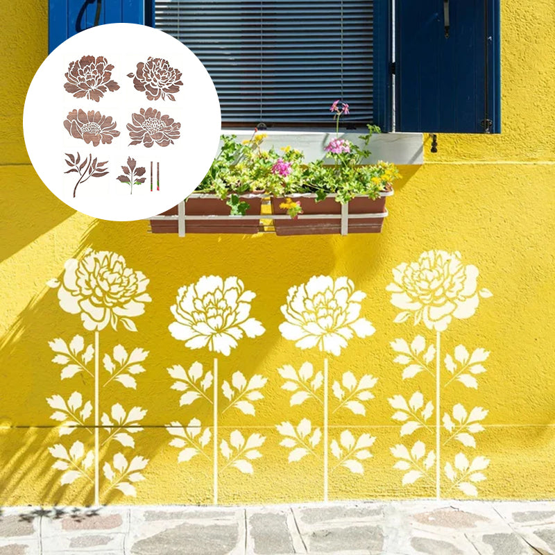 Hagegjerde store blomstersjablonger