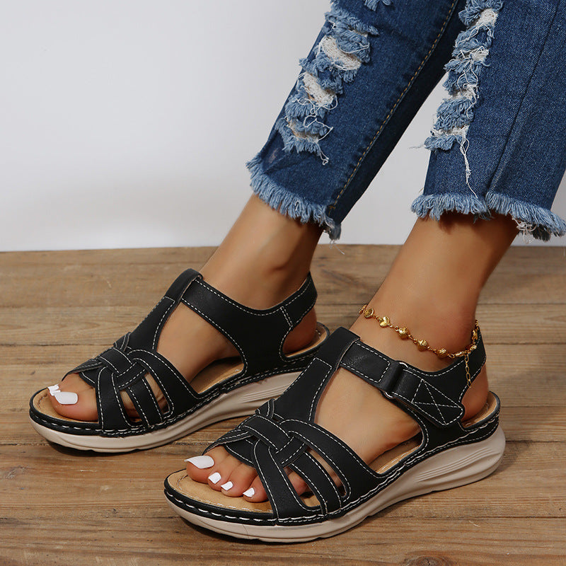 Retro Cross Design-sandaler for kvinner