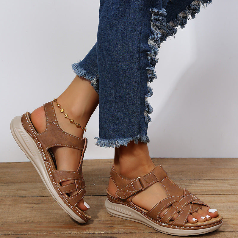 Retro Cross Design-sandaler for kvinner