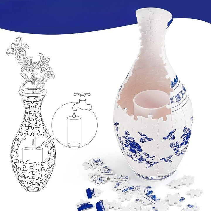 3D Art Puzzle Vase - En gave til folk som elsker kunst