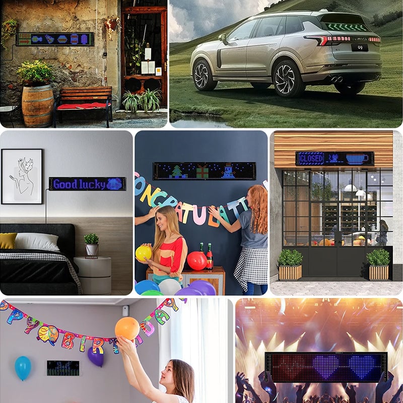 Ultratynn, fleksibel Bluetooth LED-skjerm