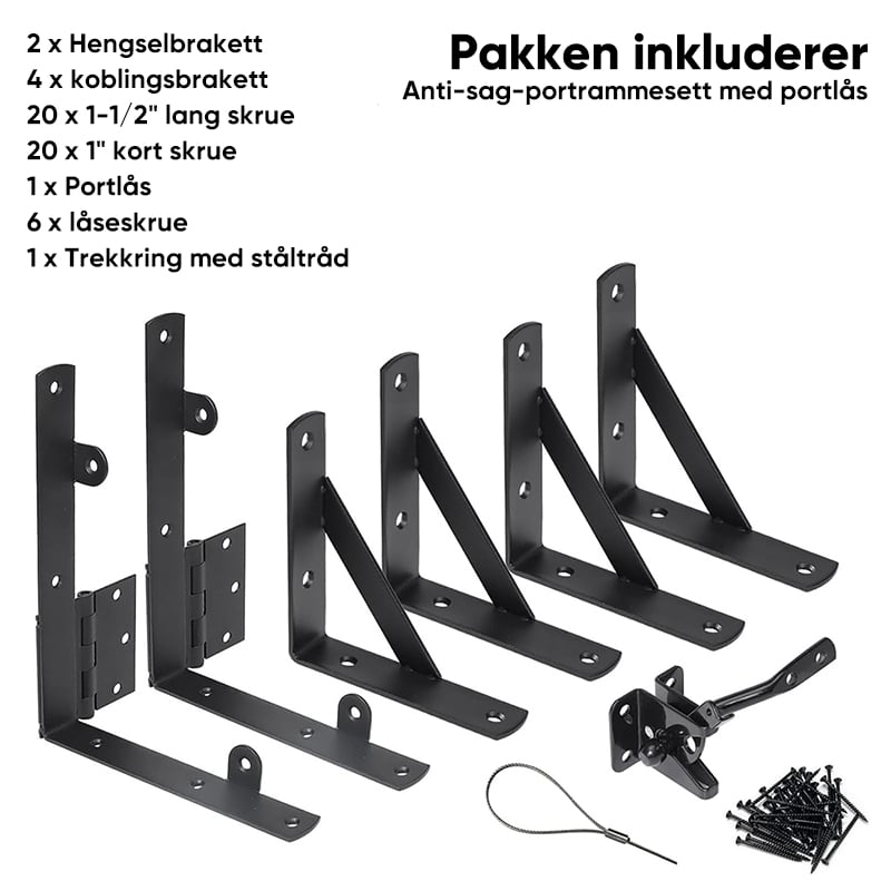 Sakerplus Kraftig Portavstivningsett