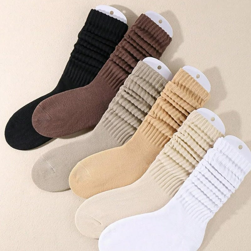 6 farger på vår-høst Maillard-sokker