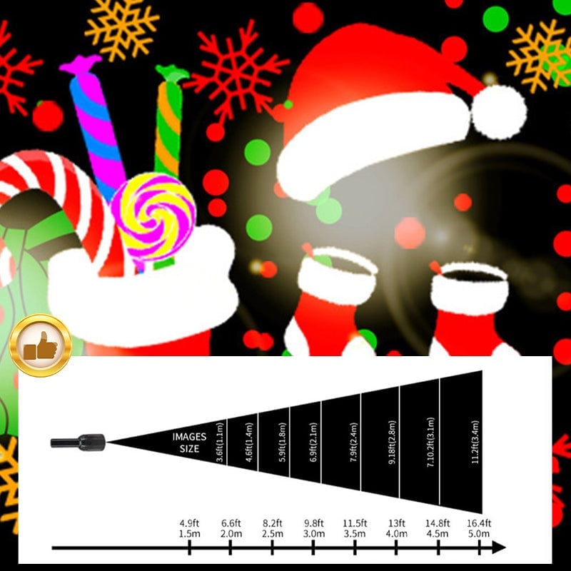 Juleprojeksjons Mønsterlampe